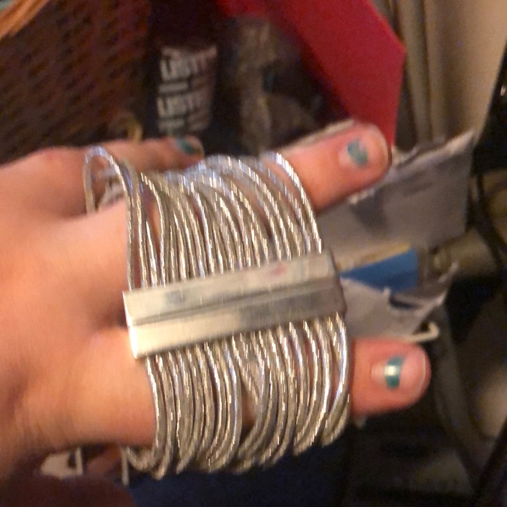 Silver glitter magnetic bracelet